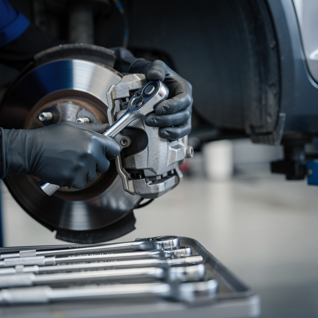J & C Auto Repair technician performing expert engine diagnostics in our San Diego auto repair shop